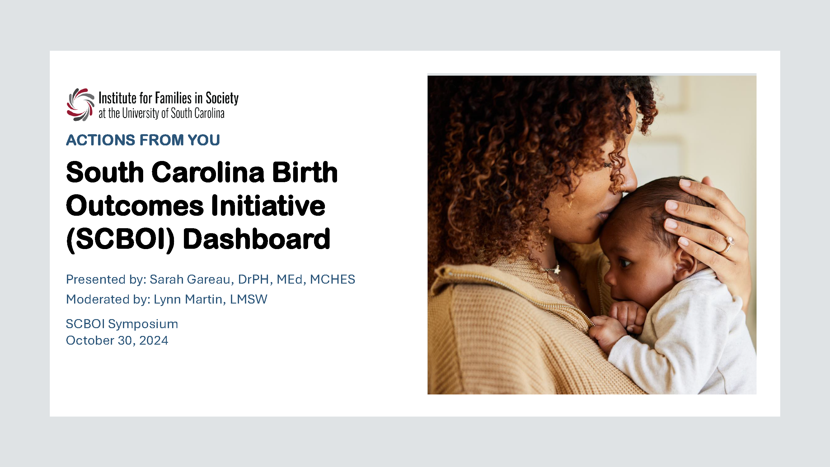 SCBOI Symposium - SCBOI Dashboard PPT